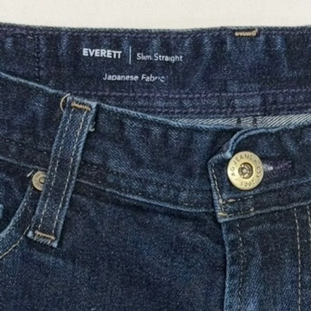 AG Adriano Goldschmied Everett Slim Straight Mens 32 Dark Wash Japanese Denim